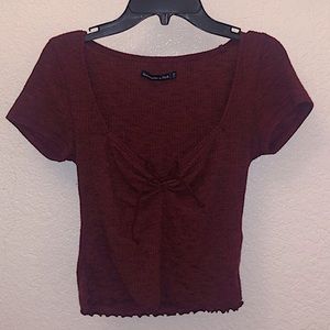 Abercrombie and Fitch Maroon Crop Top
